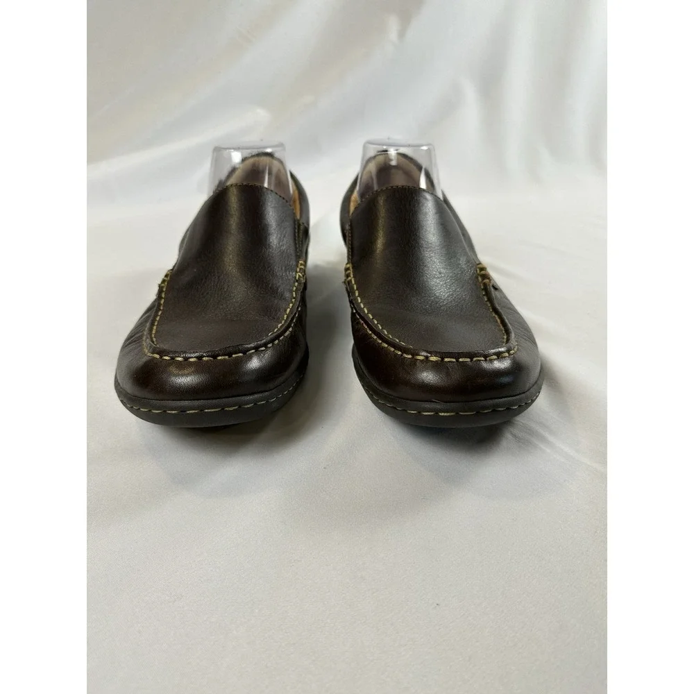 Born Brompton II Classic Dark Mahogany‎ Brown Leather Comfort Loafers Size 10